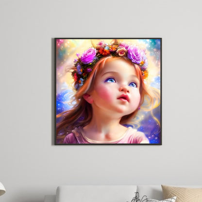 Little Girl - Full Round Drill Diamond Painting 40*40CM