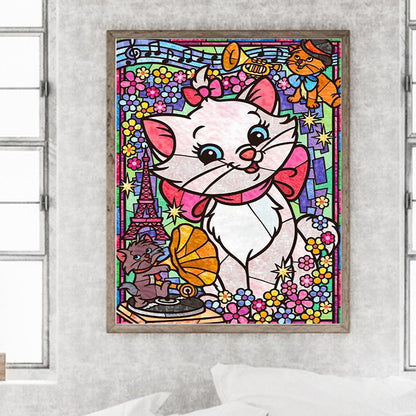 Mary The Cat - Full Round Drill Diamond Painting 50*60CM