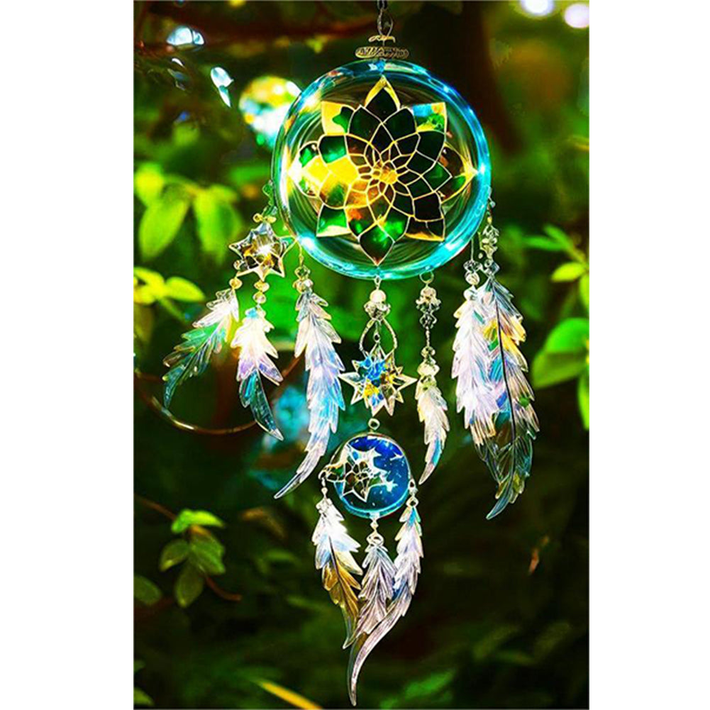 Forest Crystal Dreamcatcher - Full Round Drill Diamond Painting 40*60CM