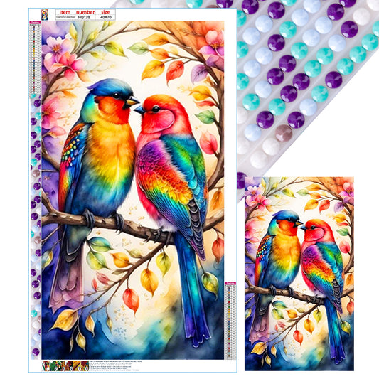 Two Parrots - Full Round Drill Diamond Painting 40*70CM