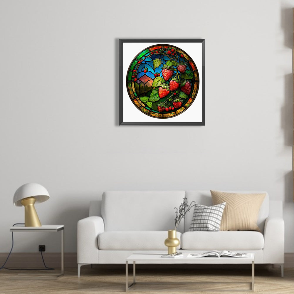 Round Strawberries - Full Round Drill Diamond Painting 30*30CM