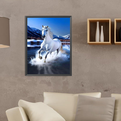 White Horse - Full Round Drill Diamond Painting 30*40CM