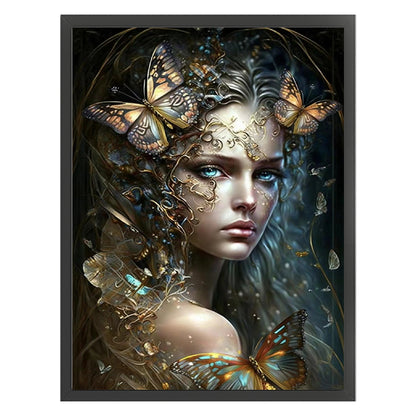 Butterfly Girl - 11CT Stamped Cross Stitch 40*55CM