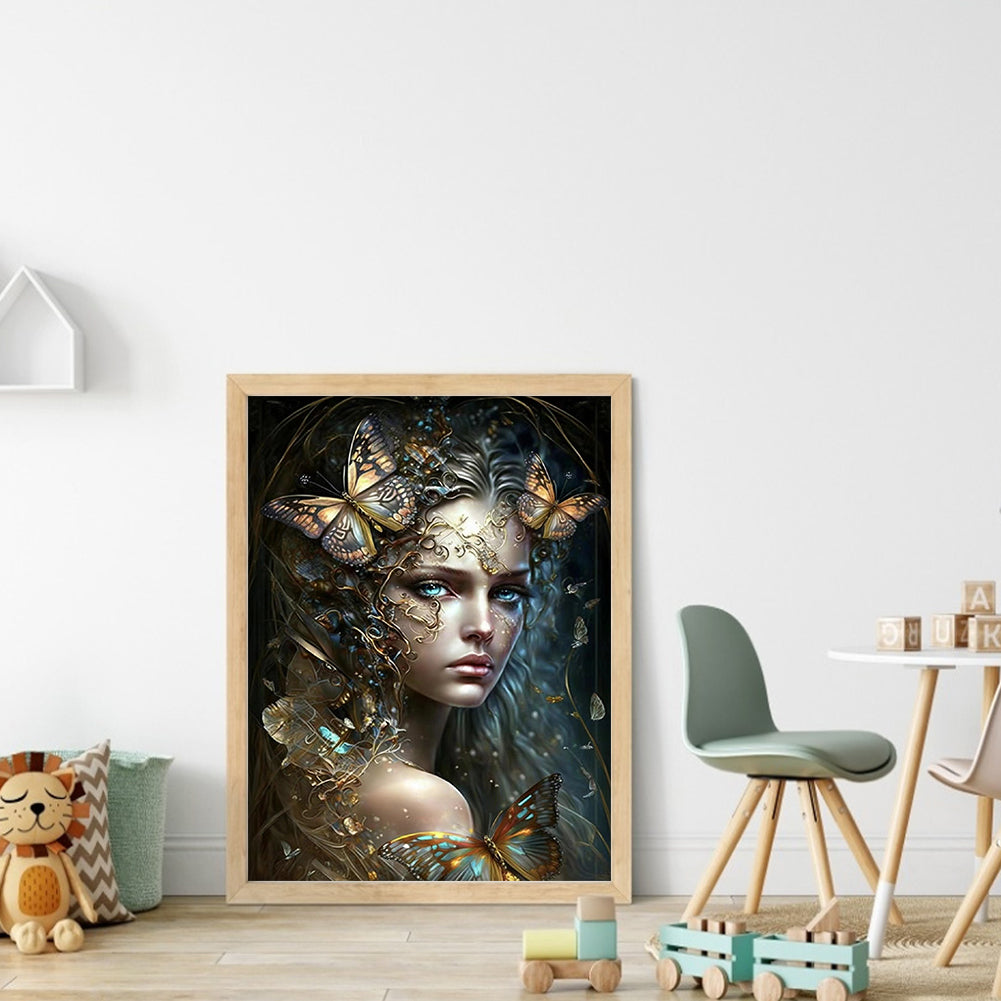 Butterfly Girl - 11CT Stamped Cross Stitch 40*55CM