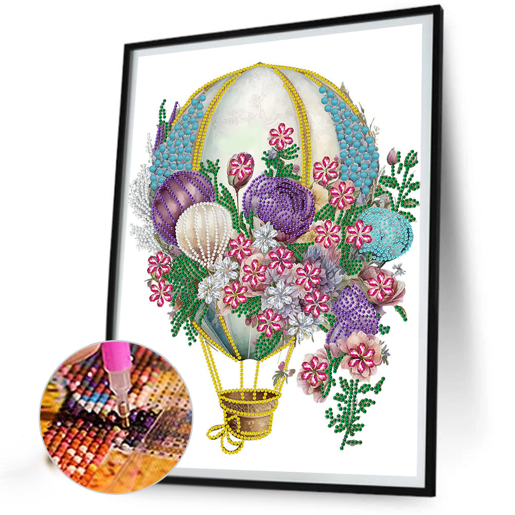 Hot Air Balloon -  Special Shaped Drill Diamond Painting 30*30CM