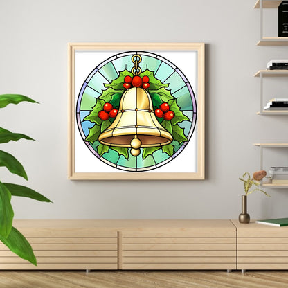 Glass Painting-Christmas Bells - 18CT Stamped Cross Stitch 20*20CM