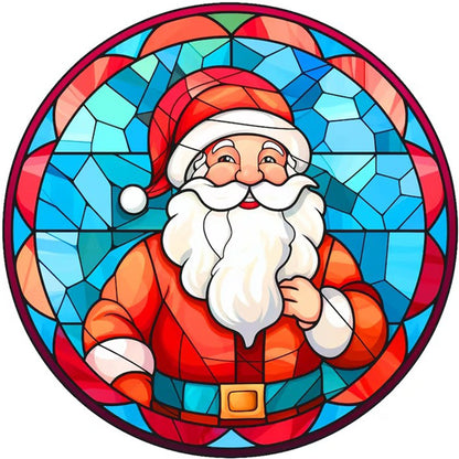 Glass Painting-Santa Claus - 18CT Stamped Cross Stitch 20*20CM