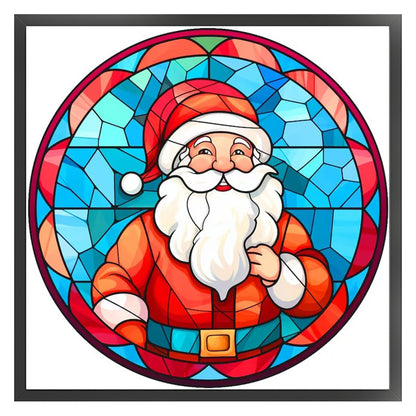 Glass Painting-Santa Claus - 18CT Stamped Cross Stitch 20*20CM