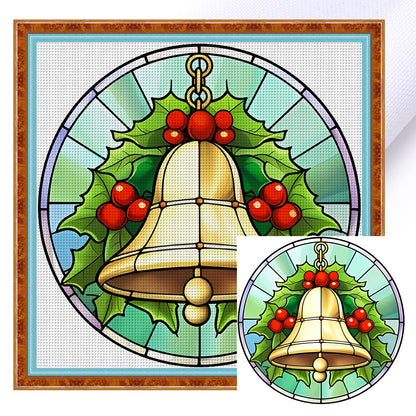 Glass Painting-Christmas Bells - 18CT Counted Cross Stitch 20*20CM