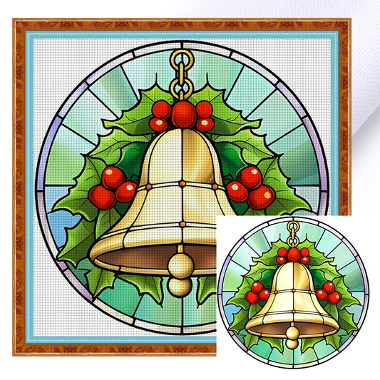 Glass Painting-Christmas Bells - 18CT Counted Cross Stitch 20*20CM