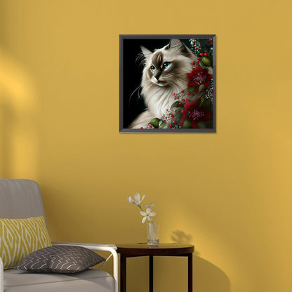 Hua Hua And Kitten - Full Round Drill Diamond Painting 30*30CM