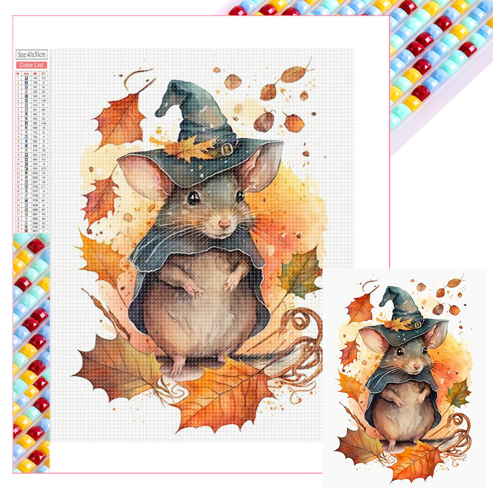 Halloween Magic Mouse - Full Square Drill Diamond Painting 30*40CM