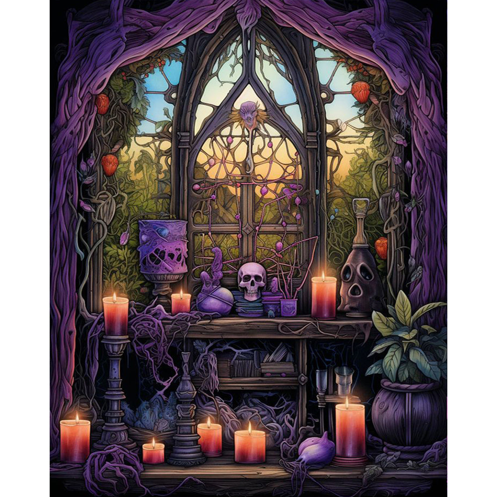 Halloween - Magic Space - Full Square Drill Diamond Painting 40*50CM