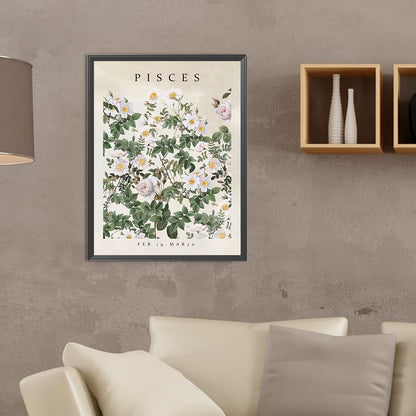 Pisces Flower - Full Round Drill Diamond Painting 30*40CM