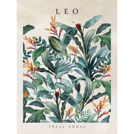 Leo Flower - Full Round Drill Diamond Painting 30*40CM