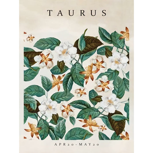 Taurus Flower - Full Round Drill Diamond Painting 30*40CM