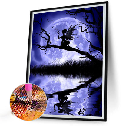 Little Fairy Under The Moon - Full Square Drill Diamond Painting 30*40CM