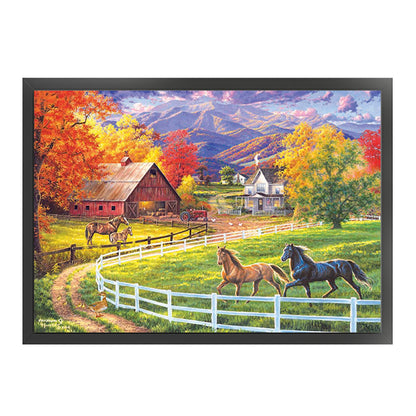 Racecourse Farmhouse - 11CT Stamped Cross Stitch 50*37CM