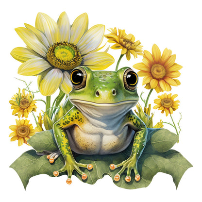 Flowers And Frogs - 18CT Stamped Cross Stitch 25*25CM