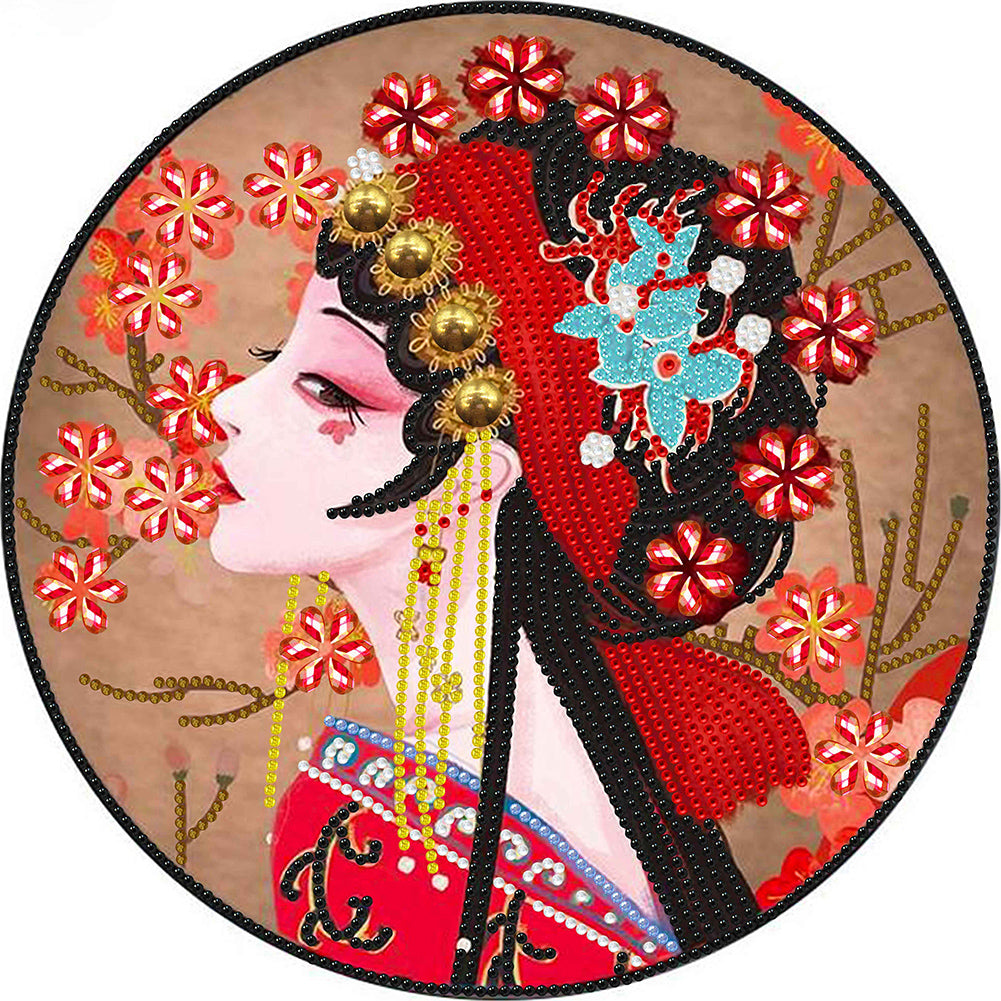 Beauties Of Peking Opera -  Special Shaped Drill Diamond Painting 30*30CM