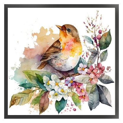 Flowers And Birds - 18CT Stamped Cross Stitch 20*20CM