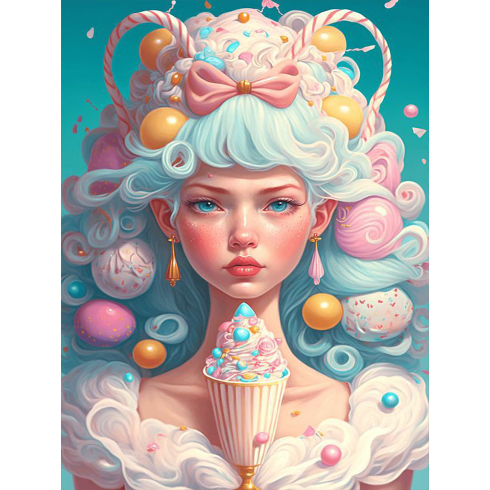 Candy Girl - Full Round Drill Diamond Painting 30*40CM