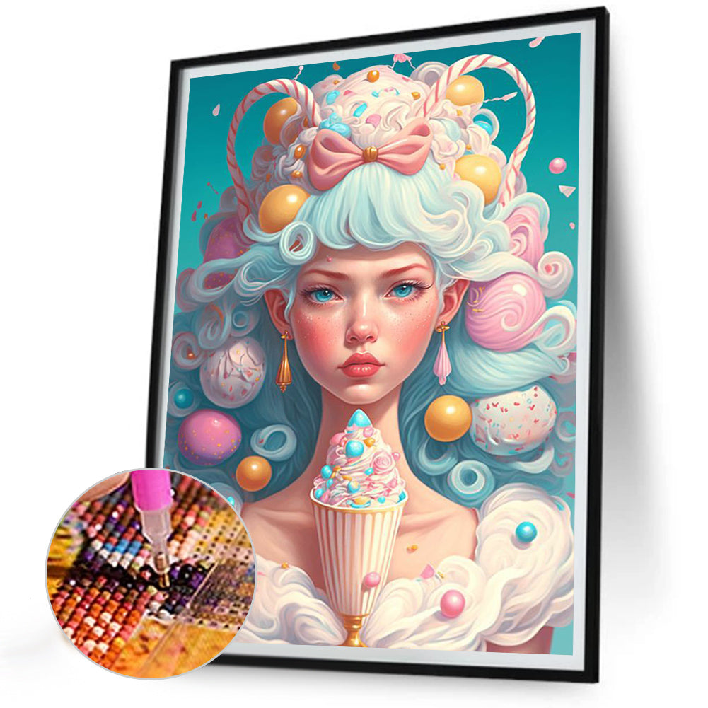 Candy Girl - Full Round Drill Diamond Painting 30*40CM