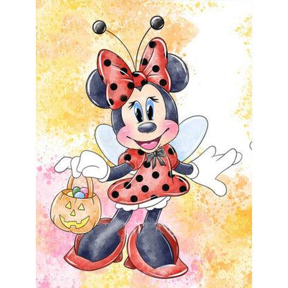 Halloween Minnie - Full Round Drill Diamond Painting 30*40CM