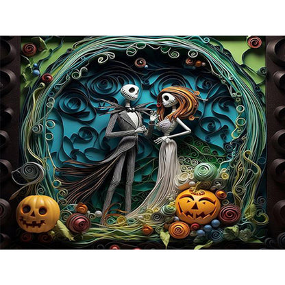 Halloween - Corpse Bride - Full Square Drill Diamond Painting 40*30CM