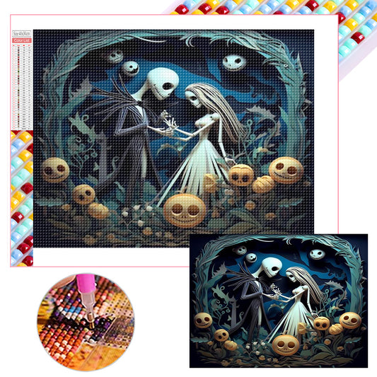 Halloween - Corpse Bride - Full Square Drill Diamond Painting 40*30CM