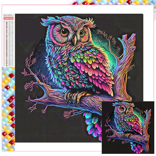 Owl - Full Square Drill Diamond Painting 50*50CM