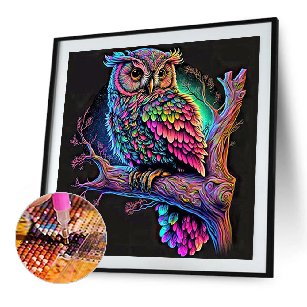 Owl - Full Square Drill Diamond Painting 50*50CM