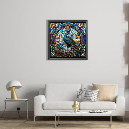 Peacock - Full AB Round Drill Diamond Painting 40*40CM