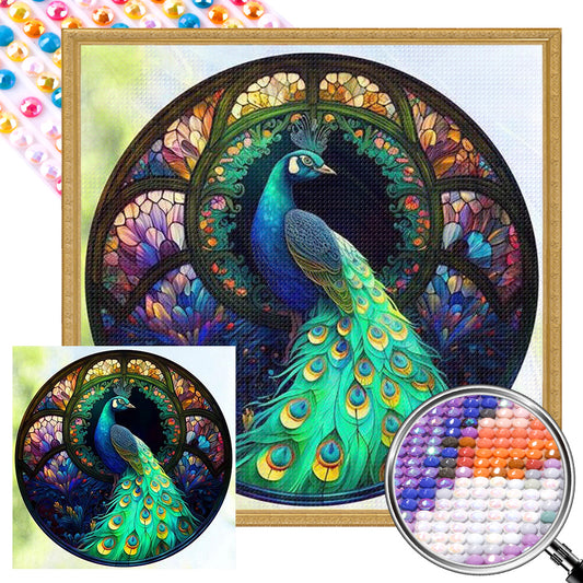 Peacock - Full AB Round Drill Diamond Painting 40*40CM