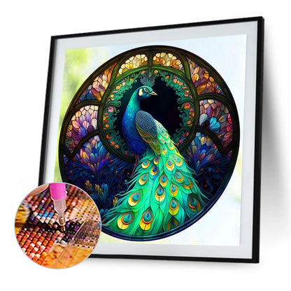 Peacock - Full AB Round Drill Diamond Painting 40*40CM