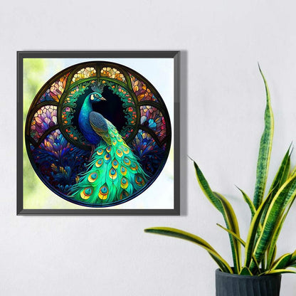 Peacock - Full AB Round Drill Diamond Painting 40*40CM