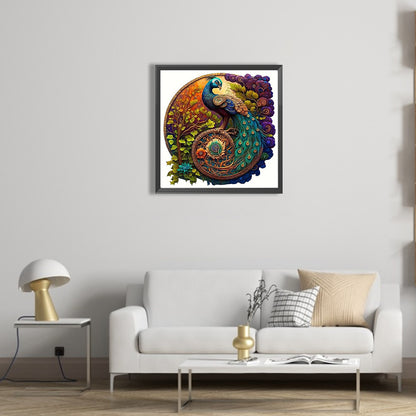 Peacock - Full AB Round Drill Diamond Painting 40*40CM