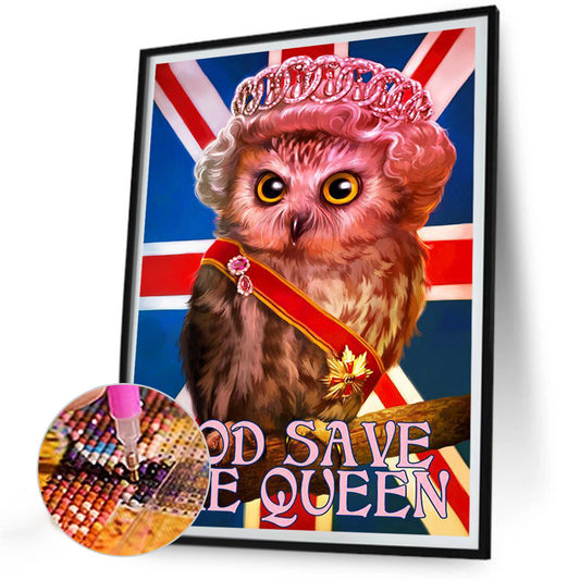 Louie Owl - Full Round Drill Diamond Painting 30*40CM
