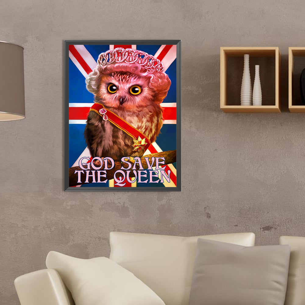 Louie Owl - Full Round Drill Diamond Painting 30*40CM