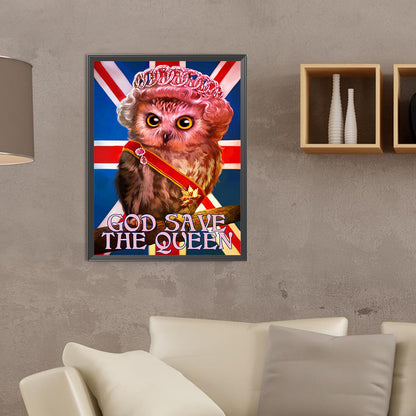 Louie Owl - Full Round Drill Diamond Painting 30*40CM