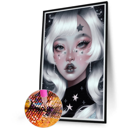 Shining Star Girl - Full AB Round Drill Diamond Painting 40*60CM