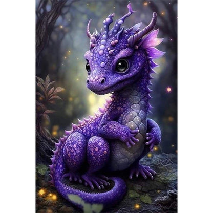 Purple Dragon - Full AB Round Drill Diamond Painting 40*60CM