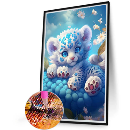 Cute Little Tiger - Full AB Round Drill Diamond Painting 40*60CM