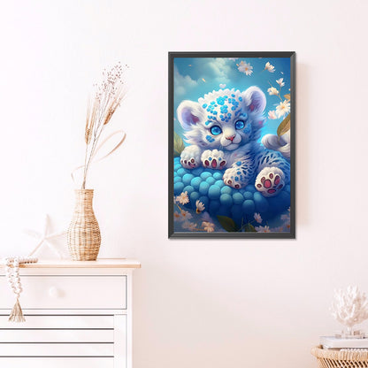 Cute Little Tiger - Full AB Round Drill Diamond Painting 40*60CM