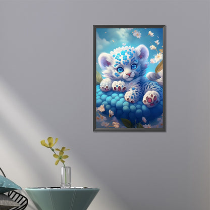 Cute Little Tiger - Full AB Round Drill Diamond Painting 40*60CM