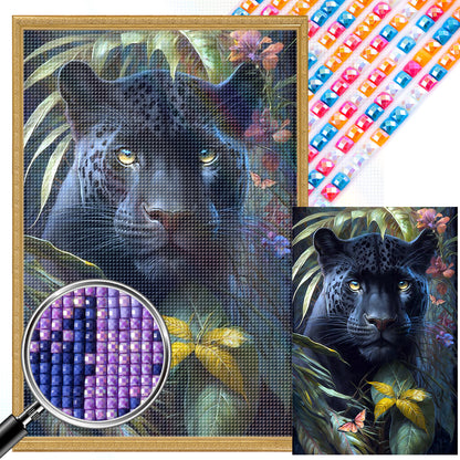 Black Panther - Full AB Round Drill Diamond Painting 40*60CM