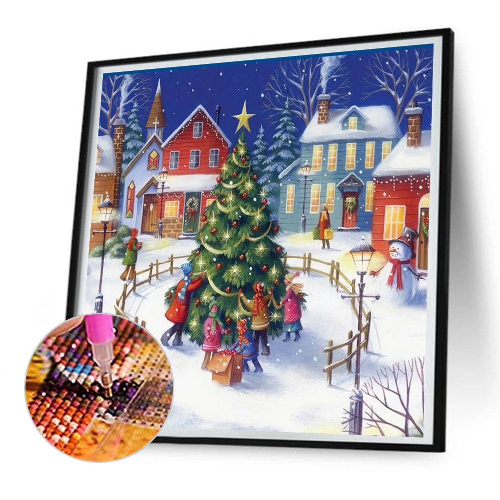 Christmas Festive Atmosphere Map - Full Round Drill Diamond Painting 30*30CM