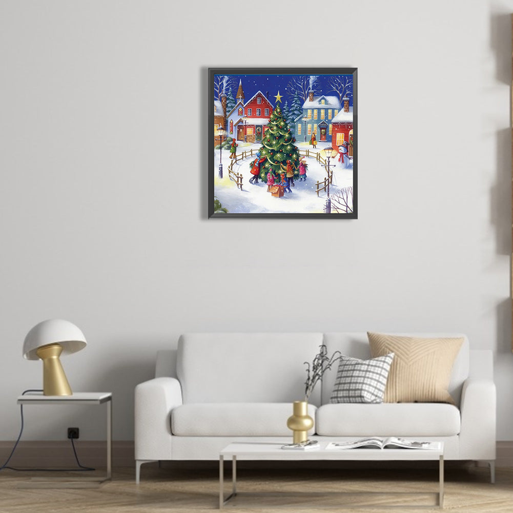 Christmas Festive Atmosphere Map - Full Round Drill Diamond Painting 30*30CM