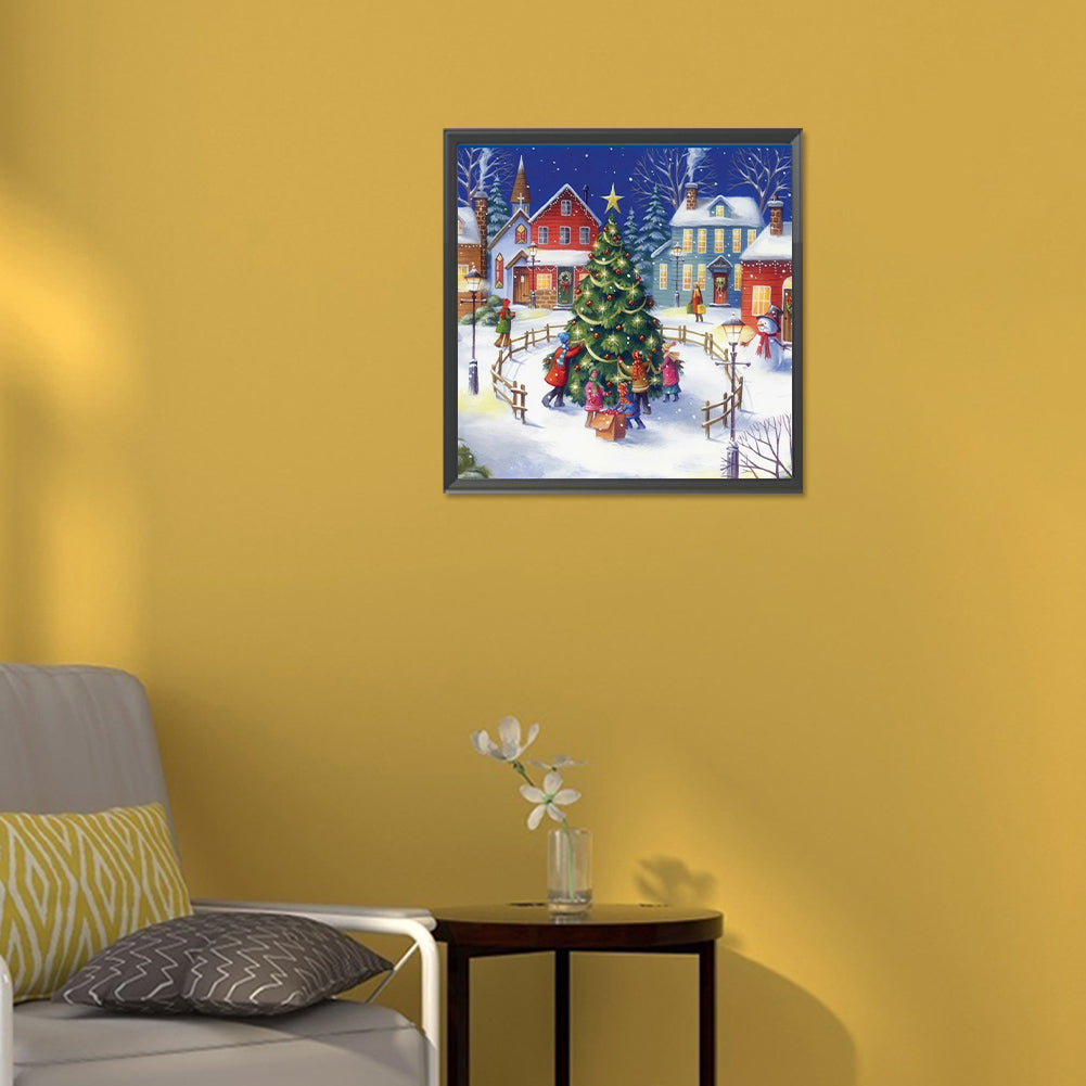 Christmas Festive Atmosphere Map - Full Round Drill Diamond Painting 30*30CM