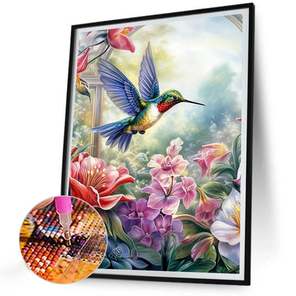 Birds In The Flowers - Full Round Drill Diamond Painting 30*40CM